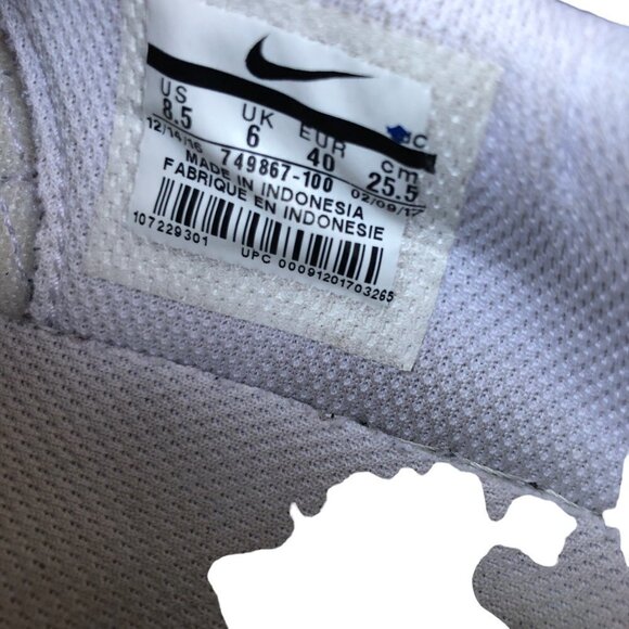 CUSTOM Nike Court Royale White Metallic Silver Size 8.5 - Picture 6 of 8